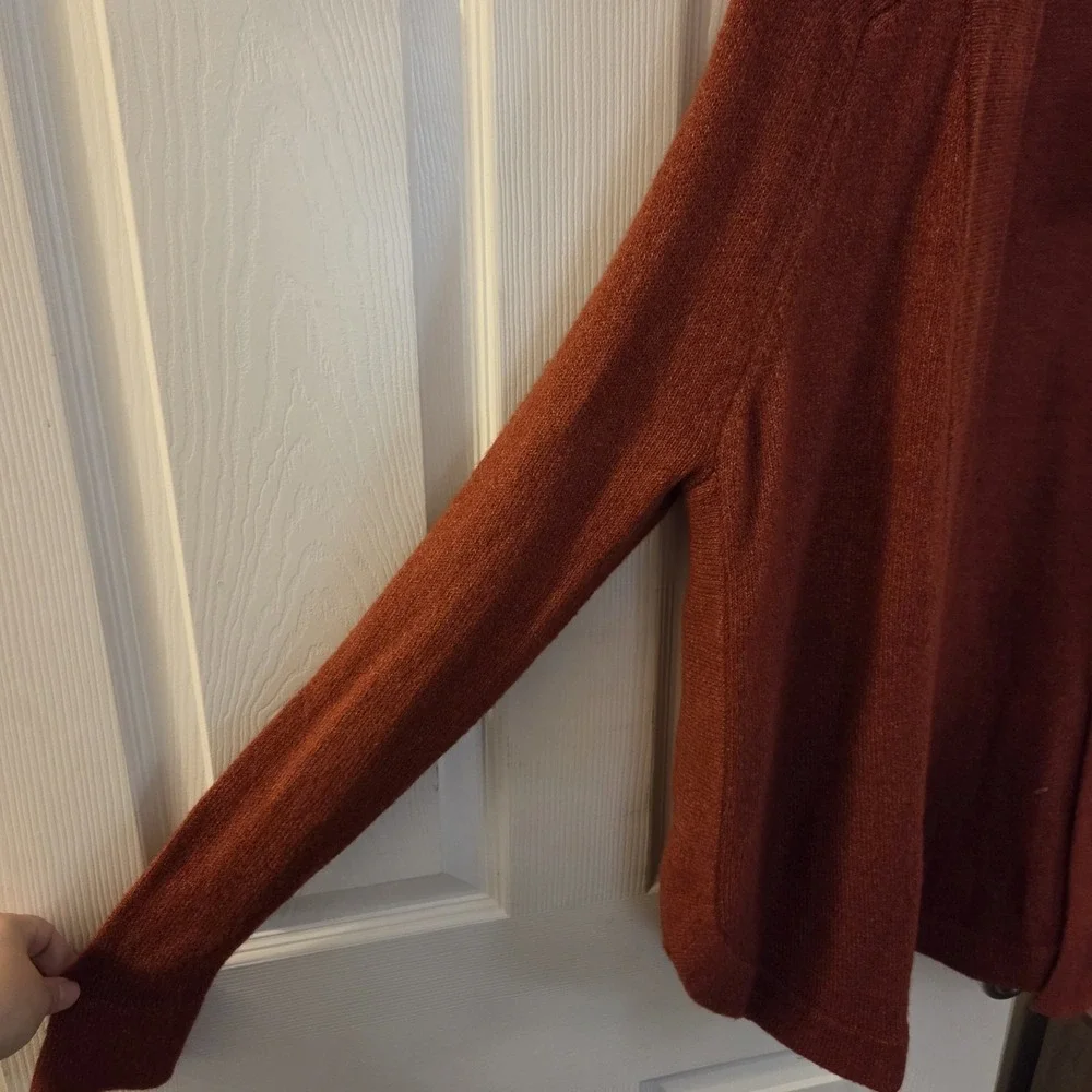 Loft sz S soft rust color long cardigan sweater NWT wool blend casual‎ cozy